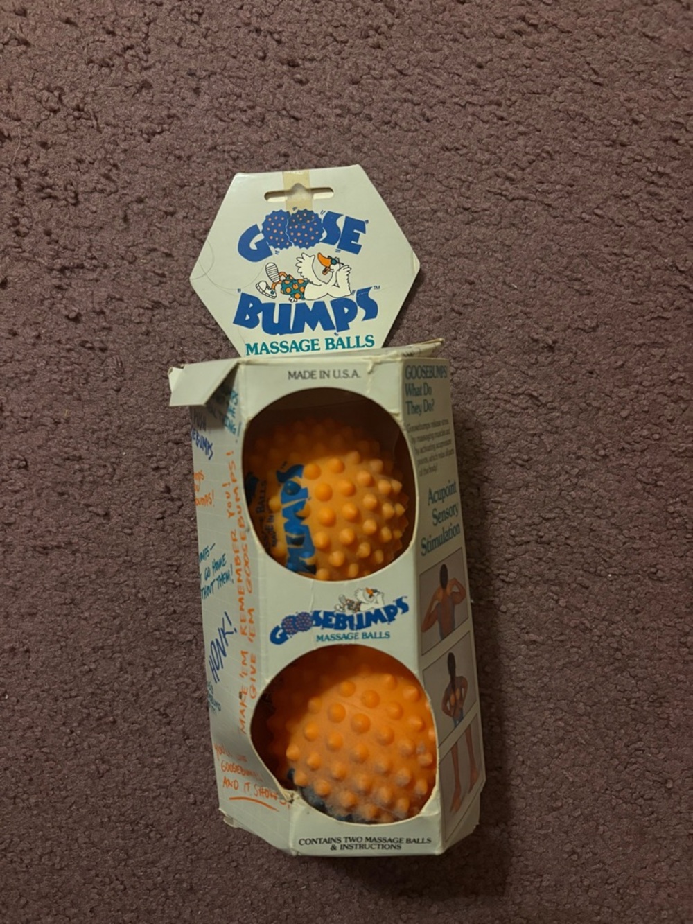 Vintage 1990 Goosebumps massage ball set
